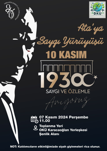 10 Kasım Ata’ya Saygı Yürüyüşü