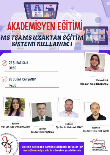 MS Teams Uzaktan Eğitim Sistemi Kullanımı Akademisyen Eğitimi