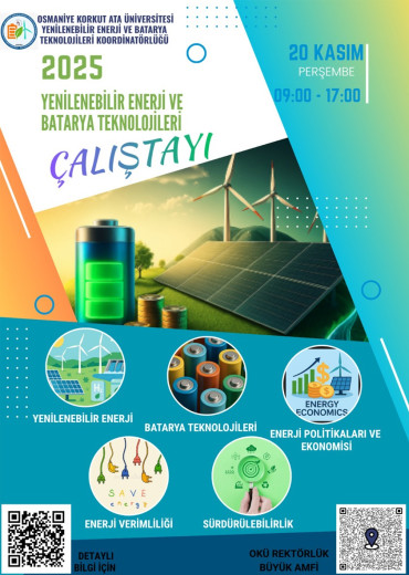 2025 Yenilenebilir Enerji ve Batarya Teknolojileri Çalıştayı