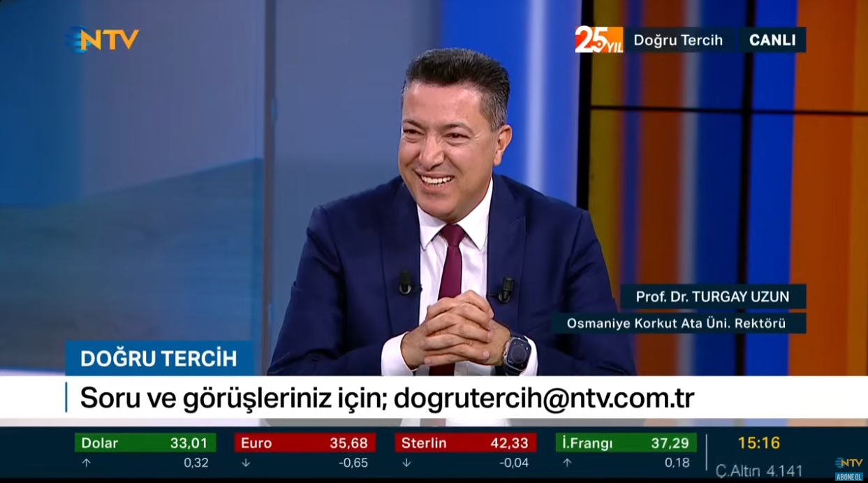 Rektörümüz NTV’de ‘’Doğru Tercih’’ Programına Katıldı