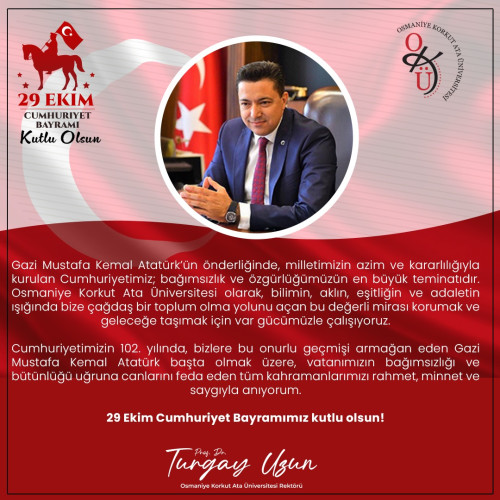 29 Ekim Cumhuriyet Bayramı Kutlu Olsun