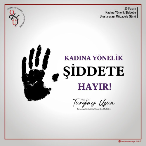 25 Kasım Kadına Yönelik Şiddetle Uluslararası Mücadele Günü