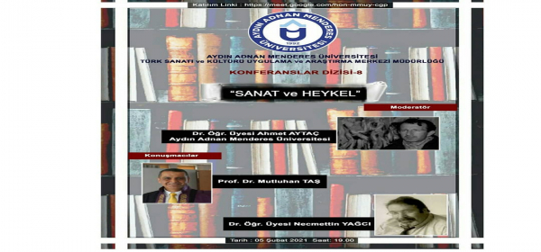 Fakültemiz Dr. Öğr. Üyesi Necmettin YAĞCI Hocamız ADU Tarafından Düzenlenen \' Sanat ve Heykel\' Başlıklı Konferanslar Dizisi\'nde Konuşmacı Olarak Yer Aldı.