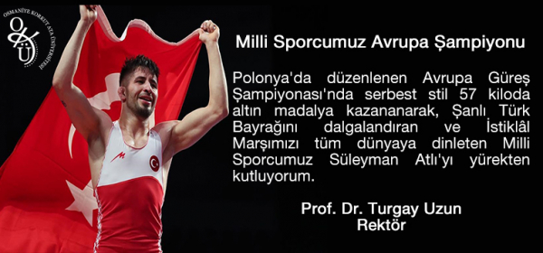 Milli Sporcumuz Avrupa Şampiyonu