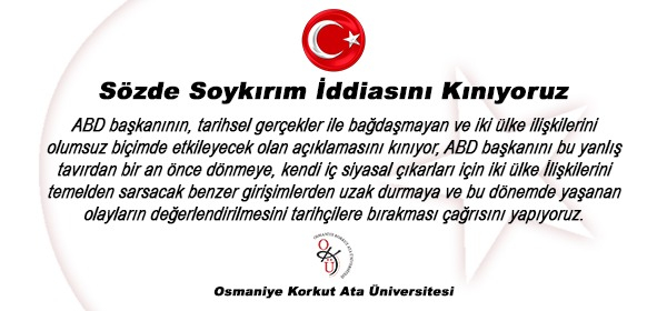 Sözde Soykırım İddiasını Kınıyoruz