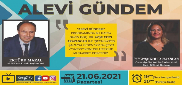 Bölüm Başkanımız Doç. Dr. Ayşe ATICI ARAYANCAN, Alevi Gündem Programına Konuk Oluyor