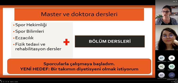 Beslenme ve Diyetetik Günleri Webinar Etkinlikleri Gerçekleştirildi.