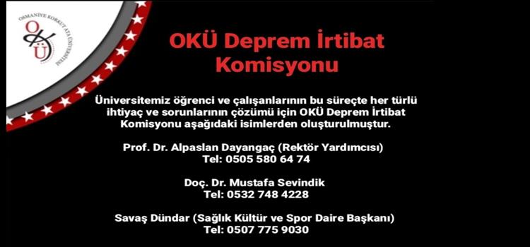 OKÜ Deprem İrtibat Komisyonu