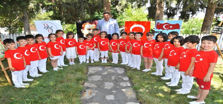 OKÜ Anaokulu’ndan 15 Temmuz Demokrasi ve Millî Birlik Günü Dolayısıyla Resim Sergisi