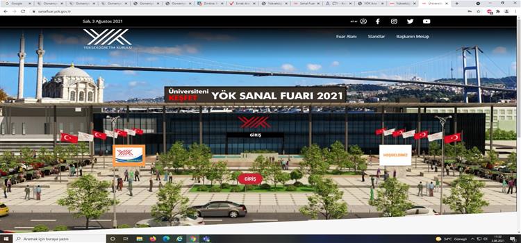 Üniversitemiz, Üniversiteni Keşfet YÖK Sanal Fuarı 2021’de Yerini Aldı