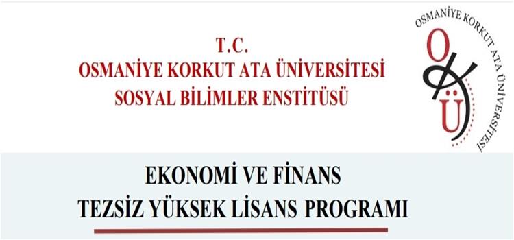 Ekonomi ve Finans Tezsiz Yüksek Lisans (İ.Ö.) Programı Başvuru Takvimi