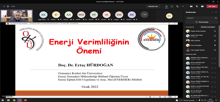 OKÜ ENERMER, Enerji Verimliliği Haftası Dolayısıyla Etkinlikler Düzenledi