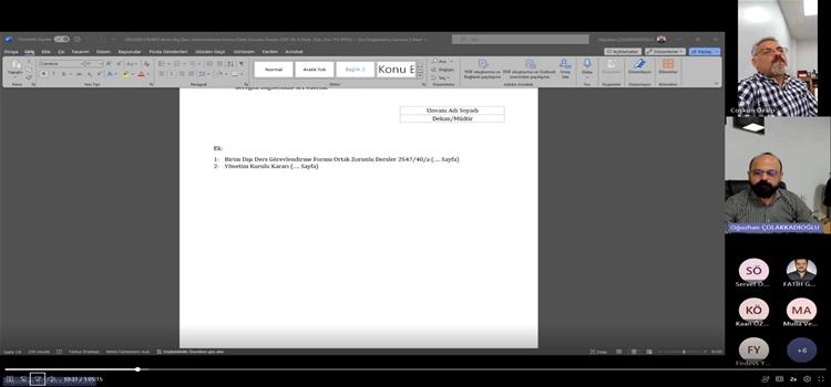 Uzaktan Eğitim Yürütme Kurulu Toplantısı Gerçekleştirdik.