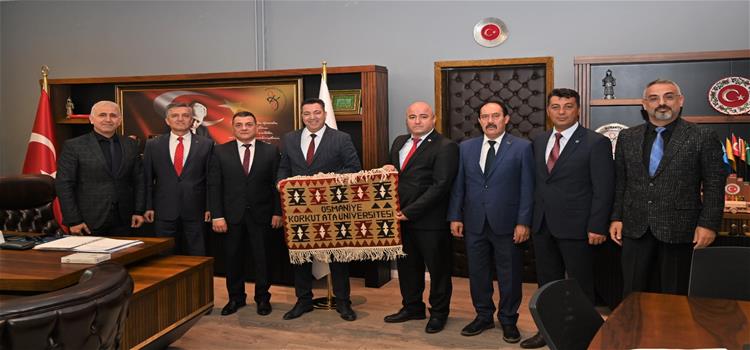 Türk Eğitim-Sen Eskişehir Şube Başkanı ve TÜRKAV Eskişehir Şube Başkanından Rektörümüze Ziyaret