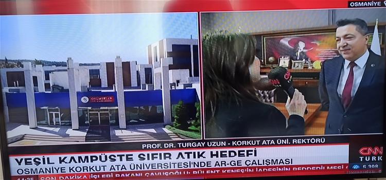 Üniversitemiz Rektörü Prof. Dr. Turgay Uzun, CNN Türk Canlı Yayınında Üniversitemizi Anlattı