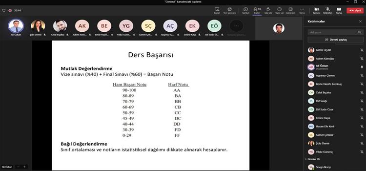 2023-2024 Akademik Yılı Bölüm İçi Oryantasyon Toplantısı