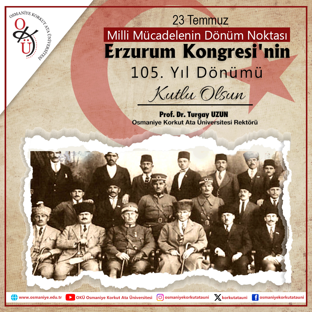 Erzurum Kongresi Mesajı