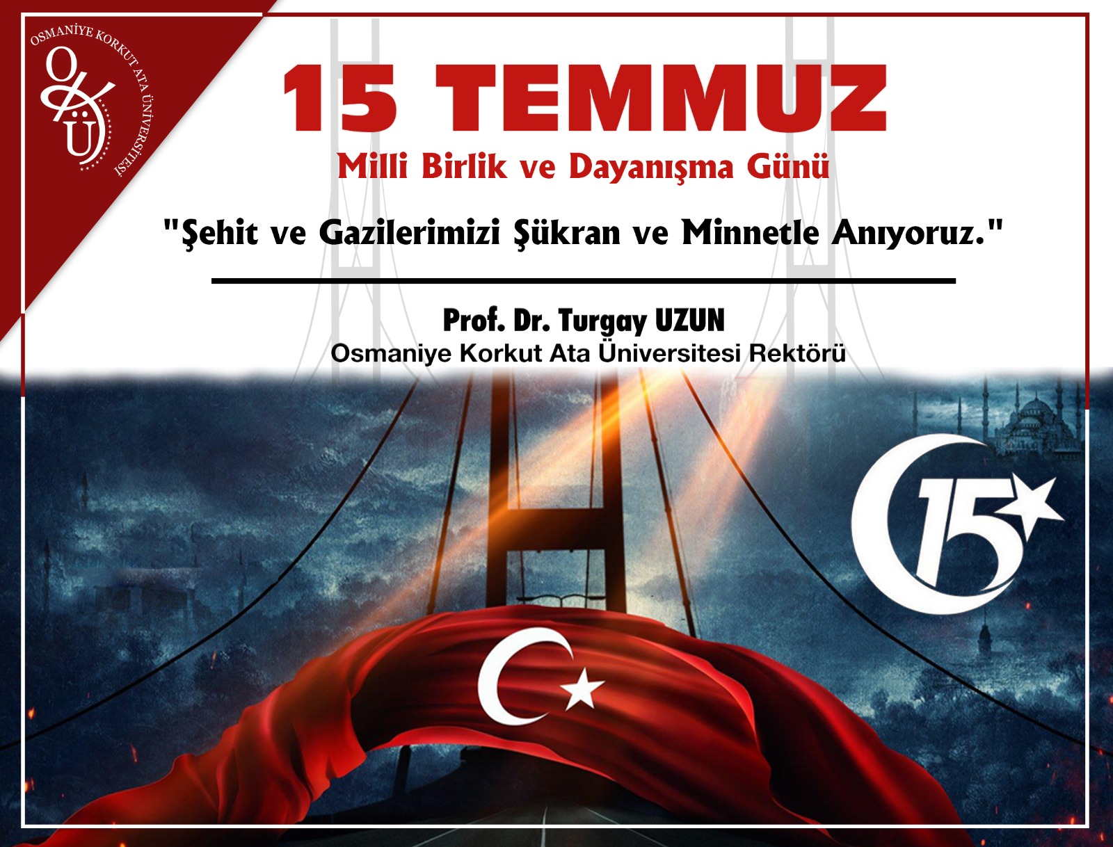 15 Temmuz Milli Birlik ve Dayanışma Günü