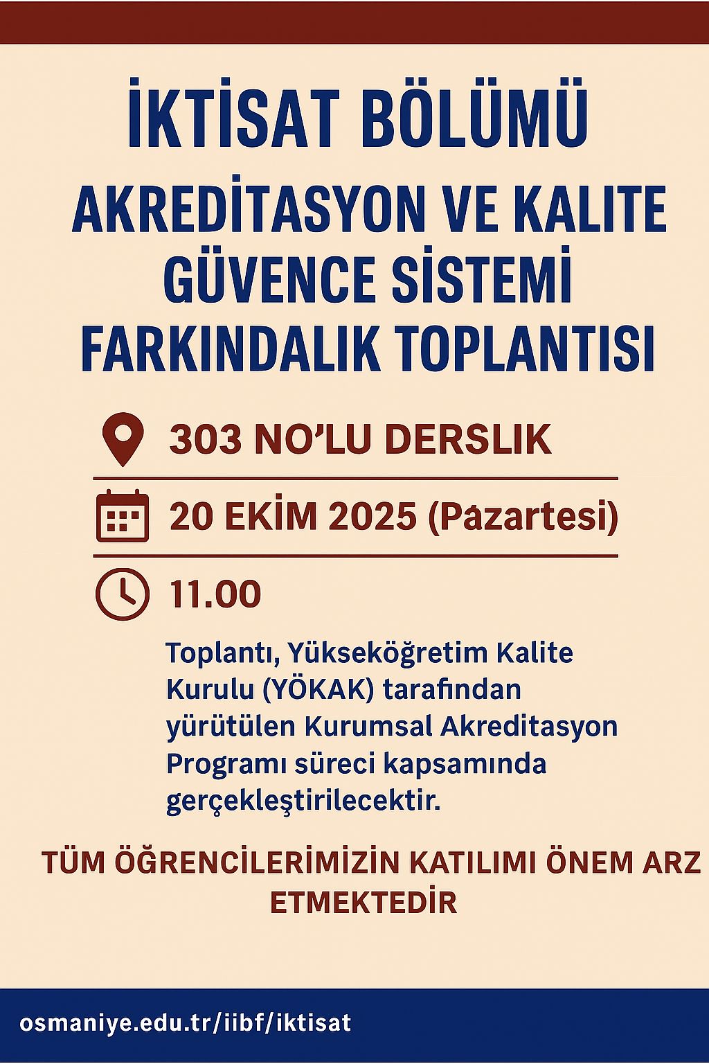 Akreditasyon ve Kalite Güvence Sistemi Farkındalık Toplantısı