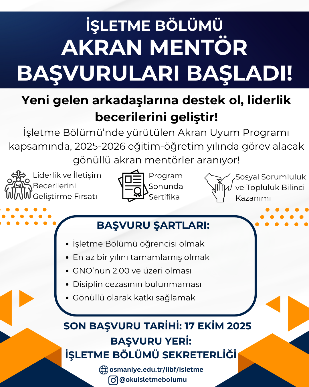 AKRAN MENTÖRLÜĞÜ BAŞVURULARI