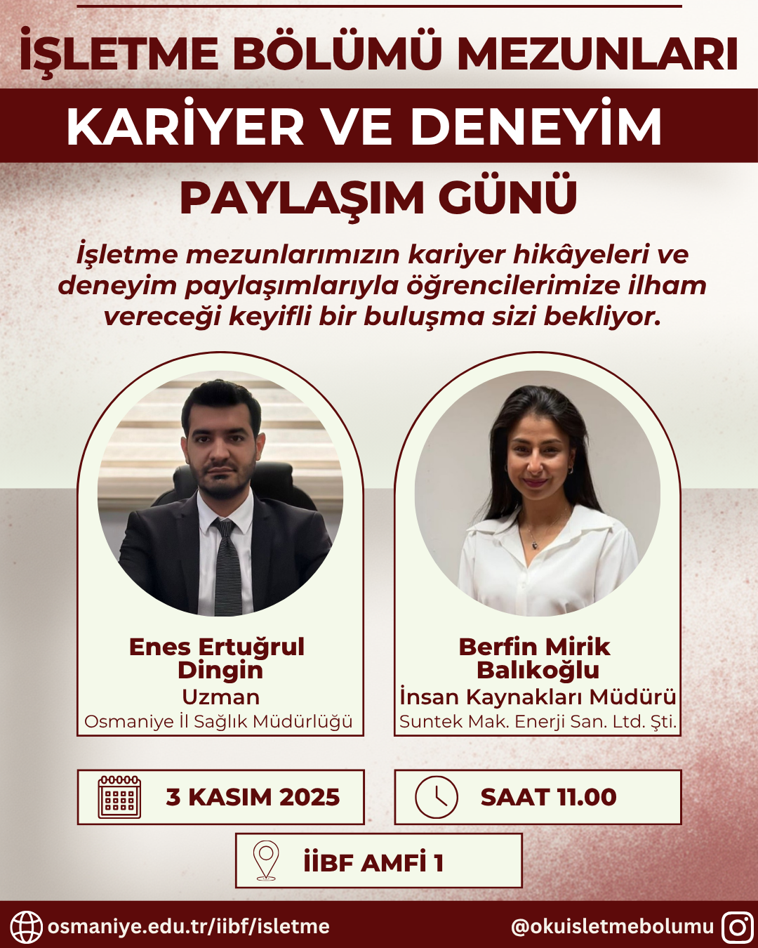 KARİYER VE DENEYİM PAYLAŞIM GÜNÜ