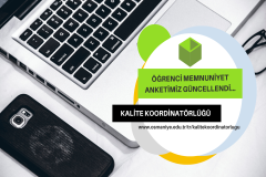 Osmaniye Korkut Ata Üniversitesi Öğrenci Memnuniyet Anketi Güncellendi