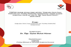 Öğretim Üyemizin Projesine TÜBİTAK Desteği Öğretim Üyemizin Projesine TÜBİTAK Desteği