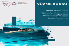OKÜSEM'de Yüzme Kursu Başlıyor...