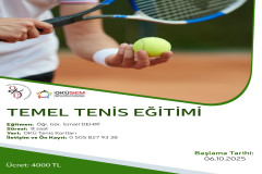 OKÜSEM'de Tenis Kursu Başlıyor...
