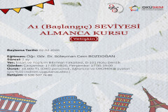 OKÜSEM'de A1 (Başlangıç) Seviyesi Almanca Kursu (Yetişgin) Başlıyor...