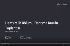 Hemşirelik Bölümü Danışma Kurulu Toplantısı